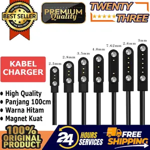 Smartwatch Charger 2 Pin 4mm Charging Cable Kabel Casan 4pin Smart Watch Jam Tangan