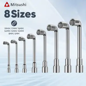 Mitsushi Kunci Sock L 6/8/10/12/14/16/17/19mm 2 Way Allen Shock Double Sok Key Kunci Shock Wrench L Torsi