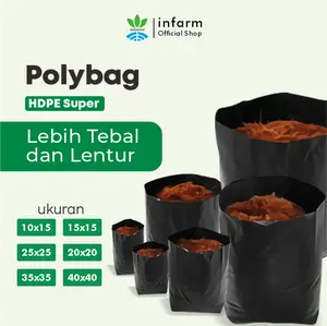 Polibag Tanaman Hitam - Pot Polybag Eceran Berbagai Ukuran Infarm