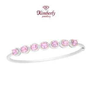 Gelang Berlian Batu Pink Sapphire KBG1146288 - Kimberly Jewellery Rose