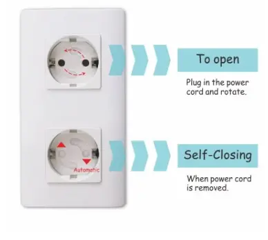 Pengaman Stop Kontak Otomatis / Penutup Colokan Listrik Pengaman Stop Kontak Otomatis Electrick Socket Protection Automatic Baby Safety Socket Cover - GUDANESIA