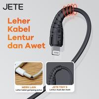 Gambar Kabel Data Lightning/iPhone Fast Charging 3A JETE Tiny 5 (100cm) Garansi  Resmi - Black dari Doran Gadget Official Kota Administrasi Jakarta Pusat 3 Tokopedia