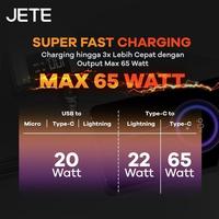Gambar Kabel Data Lightning/iPhone Fast Charging 3A JETE Tiny 5 (100cm) Garansi  Resmi - Black dari Doran Gadget Official Kota Administrasi Jakarta Pusat 5 Tokopedia