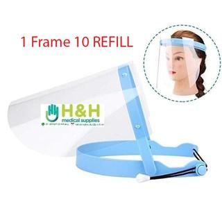 Face shield Pelindung wajah / Masker Pelindung Wajah / Face Shield Protective Mask / Faceshield Protective Mask / Pelindung Wajah - 1 SET BIRU