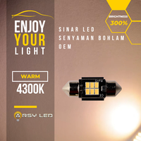 Gambar ARSYLED Lampu LED Kabin Plafon Plat Festoon warna Bohlam Warm 4300K dari ARSYLED MALL Kota Administrasi Jakarta Selatan 1 Tokopedia