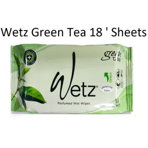 tisu basah wetz green tea 18 sheets / tisu / tisu basah / wetz / tissue Wipes