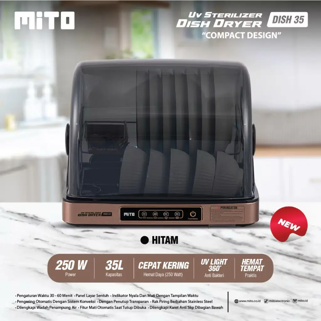 MITO Dish Dryer Sterilizer 35 Liter Alat Steril Peralatan Makan - DISH35