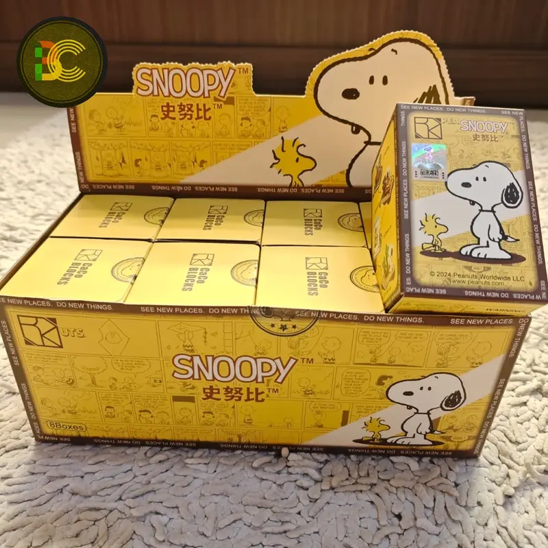Blind Box Caco blocks bricks peanut snoopy  outdoor activity series  hsanhe mini figure Anak Blok Plastik 4
