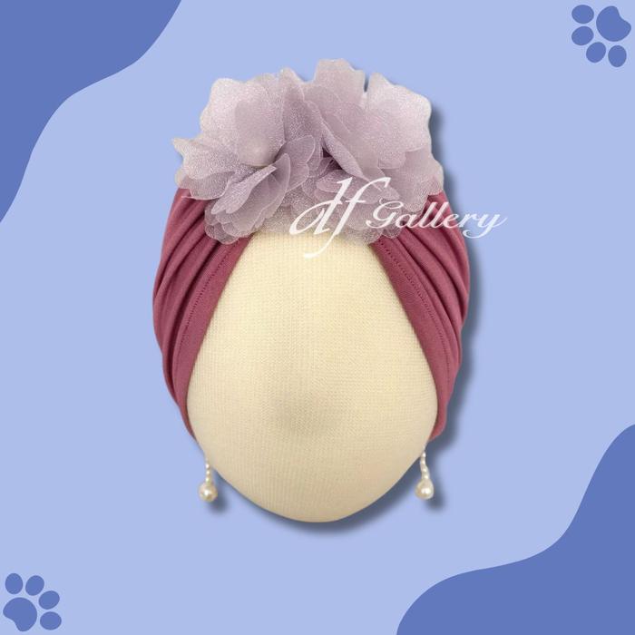 Gambar Turban Bayi Anak Perempuan Naya dfGallery Anting Mutiara Cantik - Taro dari dfGallery.id Kota Surabaya 5 Tokopedia