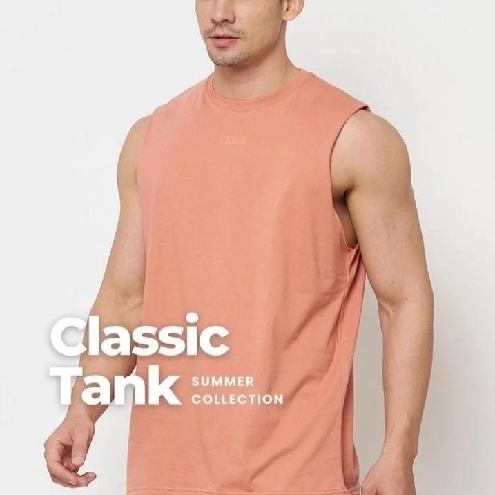 Singlet Pria Muscle Cut Polos / Singlet Pria Polos Tanpa Lengan Kaos Oblong 7