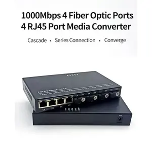 [POE] Media Converter 4SC4E / 4F4E / 4FO 4LAN / 4SC 4ETHER 10/100M