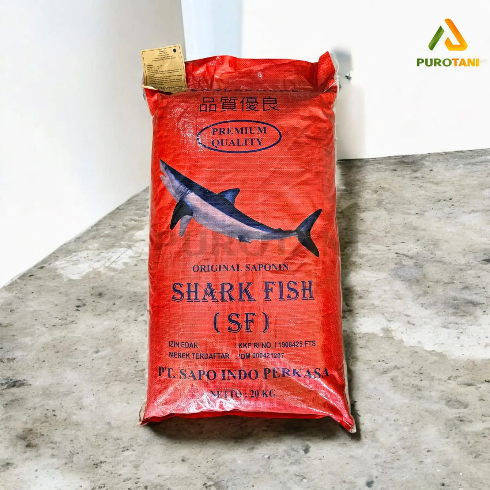 Obat Keong Tabur Pengendali Keong Siput Moluskisida Organik Saponin Shark Fish 20KG Tanaman Padi