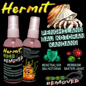 HERMIT ODOR REMOVER PET DISINFECTANT ANTISEPTIK KANDANG UMANG KUMANG POMPONGAN KEONG KEPITING PETAPA PAGUROIDEA PERLATUS RUGOSUS VIOLASCENS BREVIMANUS LILA CAVIPES DISINFEKTAN SPRAY ANTI BAKTERIAL PENGHILANG BAU KOTORAN HEWAN REPTILE MENCEGAH KUMAN KUTU P