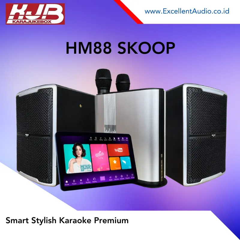 Paket Karaoke KJB HM88 SKOOP hm88 skoop Smart Stylish Karaoke Premium Music and Cinema