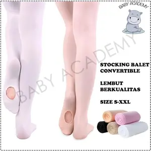 Legging Stocking Ballet Convertible Transition Tights Anak Tebal Impor