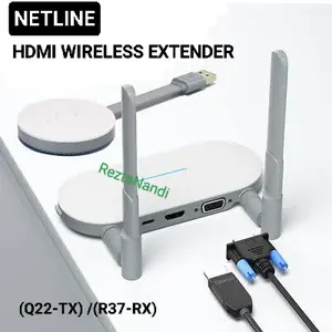 HDMI DONGLE WIRELESS NETLINE 4K HDMI WIRELESS EXTENDER Transmiter Reciever Q22 - TX R37 - RX hd mi