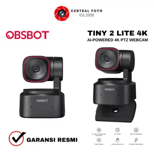 OBSBOT TINY 2 LITE AI-Powered PTZ 4K Webcam Portable Web Cam Tiny2 Lite GARANSI RESMI