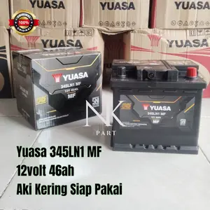 Aki Mobil Yuasa 345LN1 LN1 12v 46Ah Accu Kering Siap Pakai