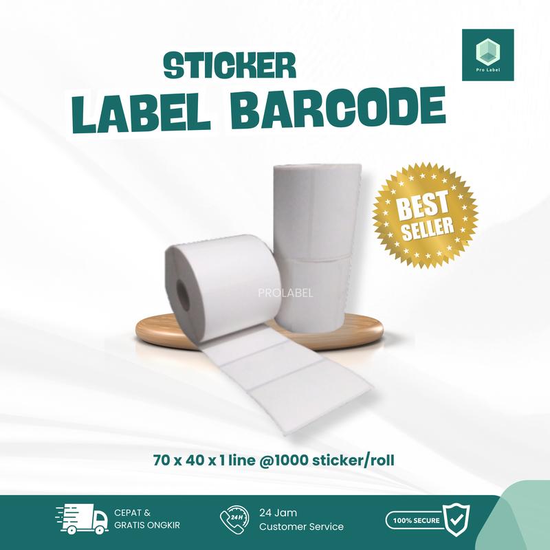 STICKER LABEL BARCODE 70x40 mm Thermal ISI 1000 - Shop | Tokopedia