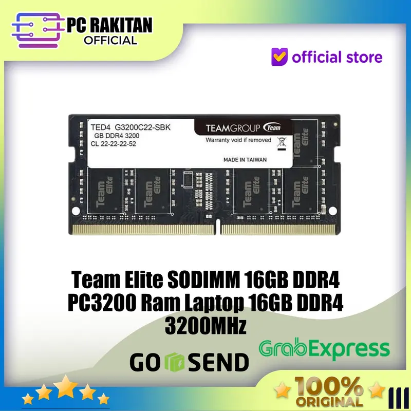 Team Elite SODIMM 16GB DDR4 PC3200 Ram Laptop 16GB DDR4 3200MHz 3