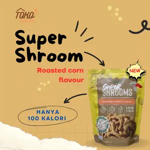 Super Shrooms Ppuff Snack Vegan Gluten Free Camilan Diet Special Needs Rasa Roasted Corn