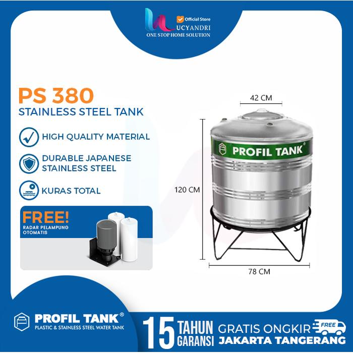 Gambar Toren Air Profil PS 380 Stainless PROFON Tandon Tangki Profiltank Kaki dari Lucyandri Official Kab. Tangerang Tokopedia
