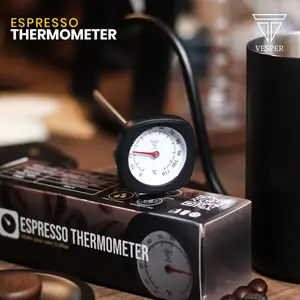 Vesper thermometer espresso coffee milk with black rubber / thermometer dapur alat ukur suhu temperature kopi susu air liquid serbaguna