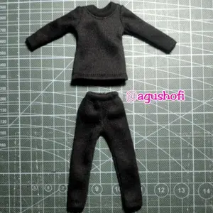 baju & celana panjang action figure 1/12