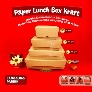 PAPER LUNCH BOX BAHAN KRAFT/LUNCH BOX PAPER COKLAT SIZE M , L , S PAPER LUNCH BOX BAHAN KRAFT/LUNCH BOX PAPER COKLAT SIZE M , L , S