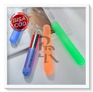 Kotak Polos Tempat Sikat Gigi / Travel Toothbrush Case Transparan Box Wadah Tempat Penyimpanan Peralatan Mandi Tabung Serbaguna