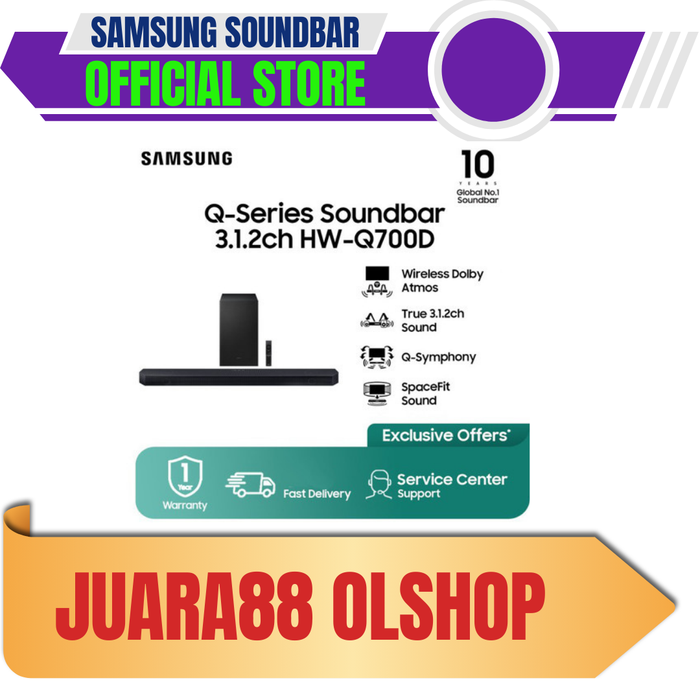 Gambar SAMSUNG HW-Q700D/XD SOUNDBAR 3.1.2CH DOLBY ATMOS Q-SYMPONHY HWQ700D HW Q700D HWQ700 dari Juara88 olshop Kota Bekasi Tokopedia