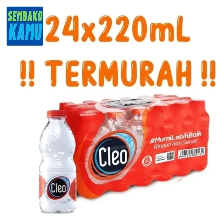Cleo Air Mineral Botol Mini 220 ml - 1 Krat Isi 24 pcs