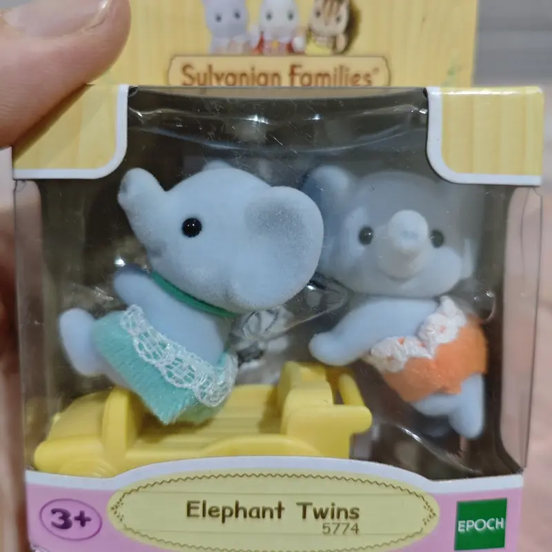 Sylvanian Elephant Twins 5774 Boneka Miniatur 1