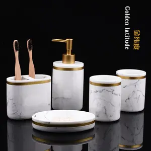 Tempat Sabun / Set Tempat Sabun Untuk Kamar Mandi / Tempat Sabun Gold marble