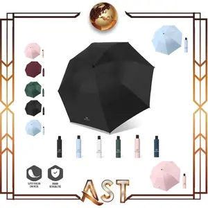 Payung Sinar UV Lipat Polos 3D Anti Panas Matahari Hujan