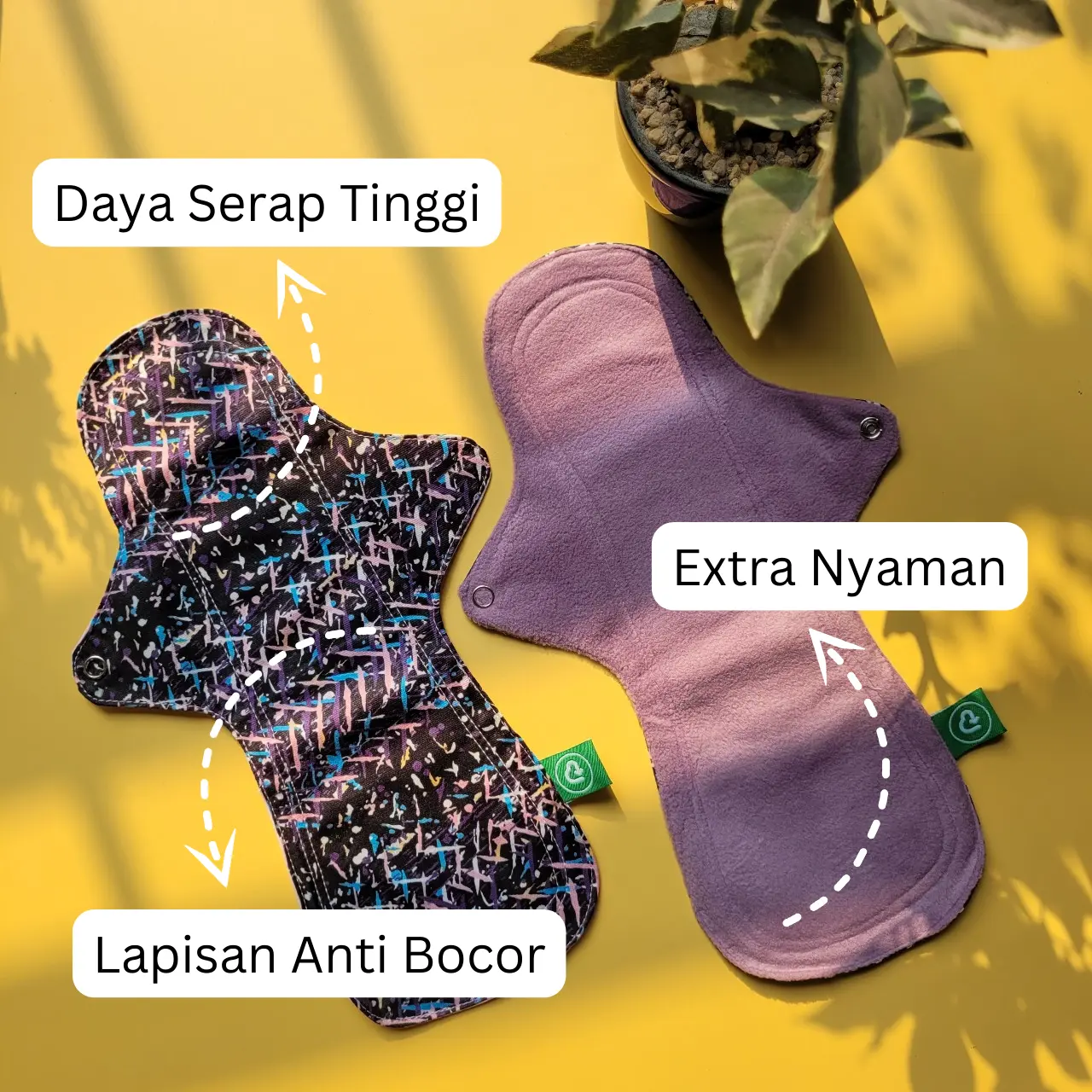 pembalut kain fleece reusable menstrual pads menspad grade a