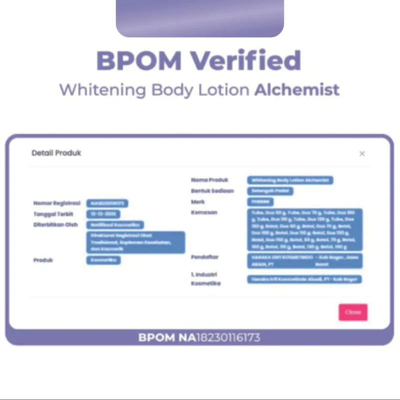 Pherini Whitening Body Lotion Alchemist With UV Protection Niacinamide Memutihkan dan Menghaluskan Setiap Jengkal Kulit 5