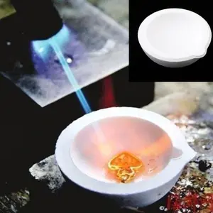 Wadah Tempat Peleburan Leleh Emas Logam Perak Keramik High Temperature Quartz Silica Melting Bowl