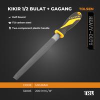 Gambar KIKIR 1/2 BULAT BESI 8 Inch + GAGANG 32005 Tolsen dari Truteknik Kota Tangerang 1 Tokopedia