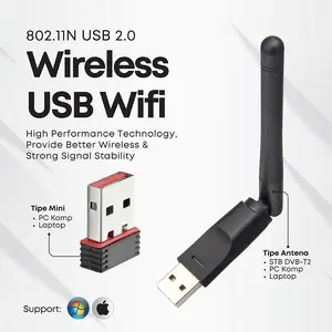 Adapter Dongle USB Wifi Penguat Signal untuk STB Set Top Box Laptop PC