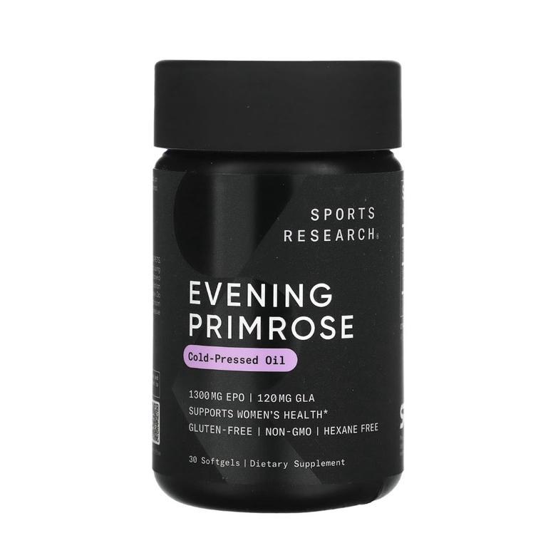 Sports Research Evening Primrose Cold Pressed Oil 1300 Mg 30 Softgels - 31/10/25