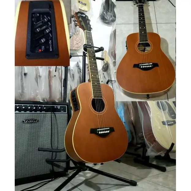 gitar 3/4 model cowboy akustik elektrik.. siap colok ampli..dengan harga terbaik