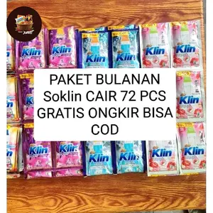 (72 pcs)soklin liquid detergen cair So Klin liquid cair murah