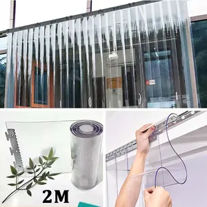 1pcs Tirai Pvc Plastik Tirai Plastik Tirai Plastik Tirai Pvc Bening (Khusus Ruanga Ac)