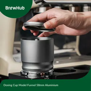 Brewhub Corong Portafilter Model Funnel Espresso Blind Shaker Anti Static - Dosing Cup 58mm bahan Aluminium
