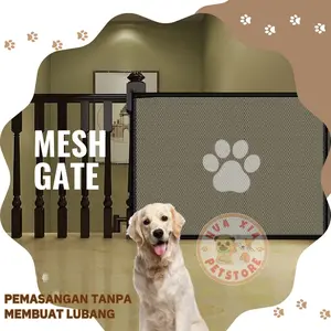 Pet Mesh Gate/Pet Barrier/Magic Gate Pagar Sekat Jaring Anjing Kucing