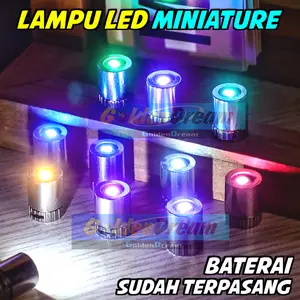 Lampu LED Miniature Baterai DIY Craft Dekorasi Maket Arsitek Interior Balon Lampion Mainan Dollhouse Prakarya Tugas Sekolah Warna Warni Colorful Lighting Hadiah Ulang Tahun Hantaran