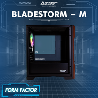 Gambar CASING PARADOX GAMING BLADESTORM-M - Mid Tower M-ATX Case Tempered Glass (Free 1x ARGB Fan) dari Techno Computer Bali Kota Denpasar 4 Tokopedia