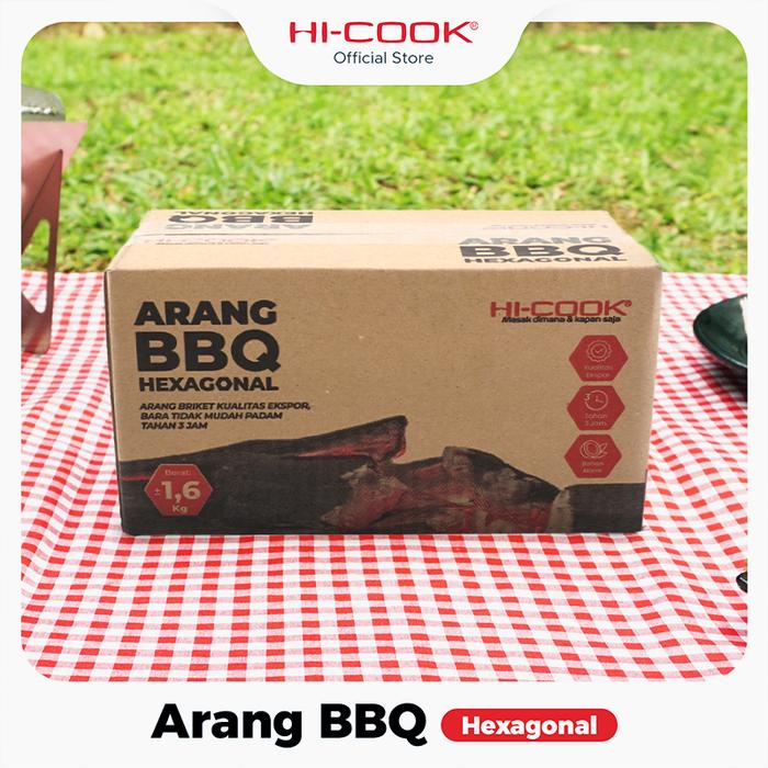 Gambar Hi-Cook Arang Briket BBQ Hexagonal Premium Quality 1 Box Berat 1,6 Kg dari Hi Cook Indonesia Kota Administrasi Jakarta Barat Tokopedia