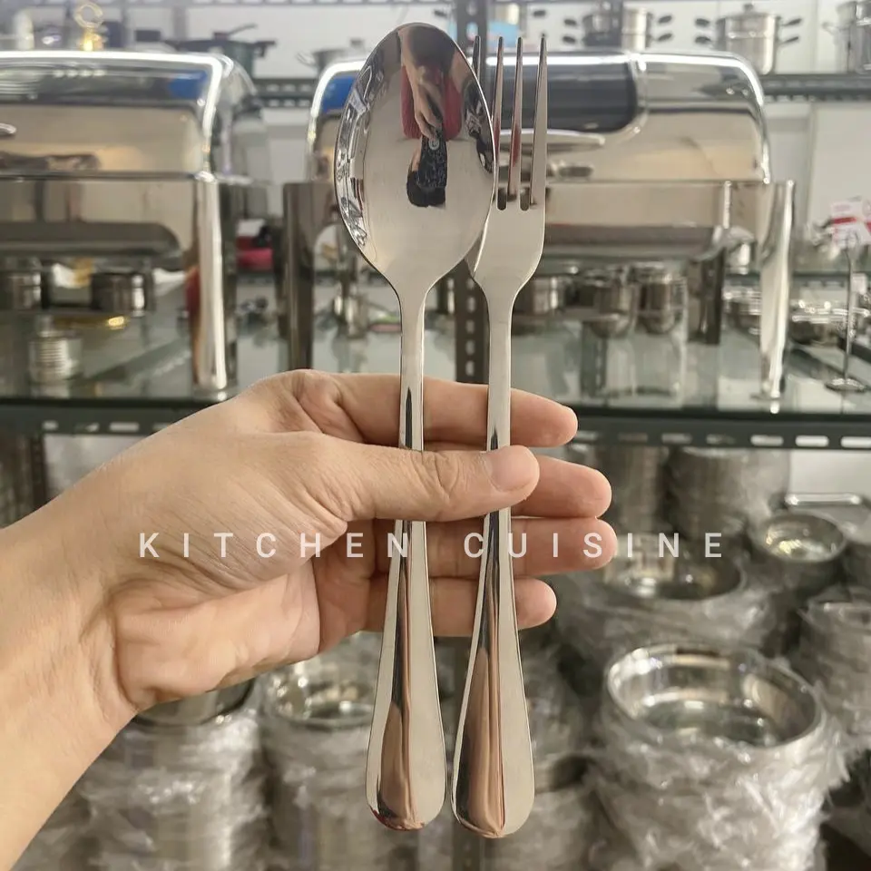 Sendok Garpu Makan Stainless Steel Panjang 20cm